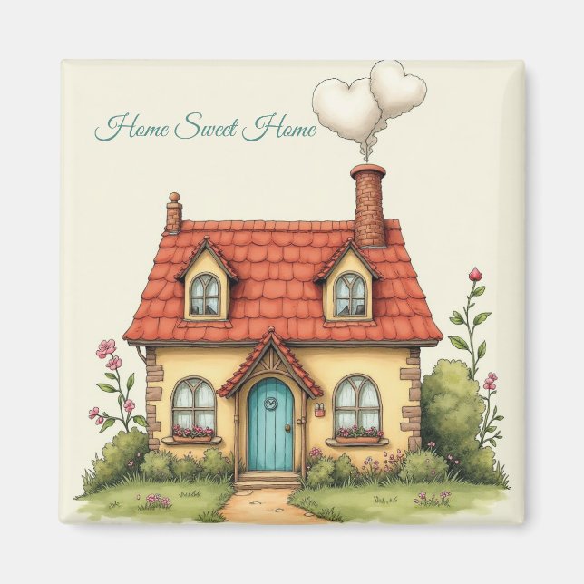 Home Sweet Home - house-warming gift fridge Magnet (Front)
