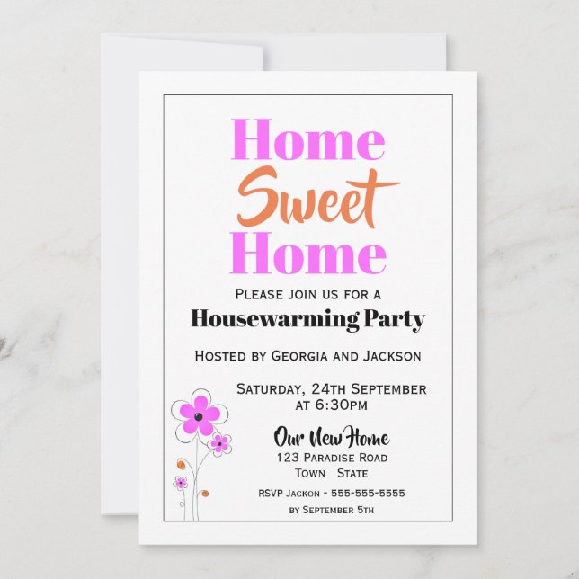 Home Sweet Home Housewarming Party Invitation (Front)