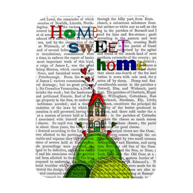 Home Sweet Home Illustration Magnet (Vertical)
