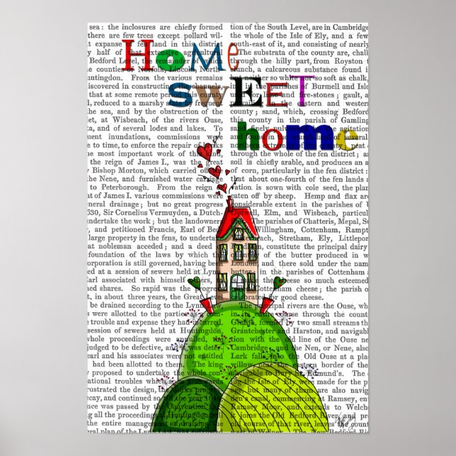 Home Sweet Home Illustration Poster (Front)