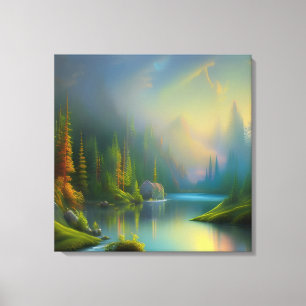 Home Sweet Home in the woods Canvas Print