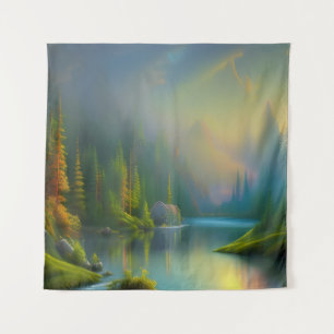 Home Sweet Home in the woods Tapestry