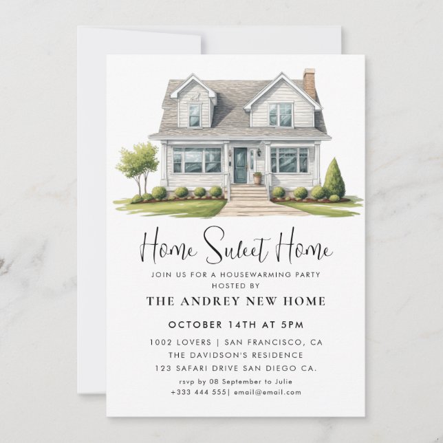 Home Sweet Home Invitation (Front)