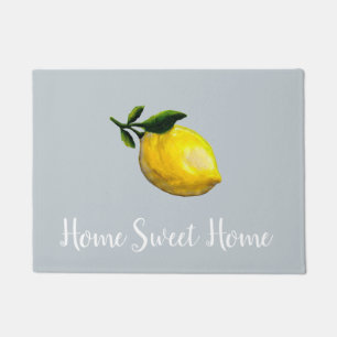 Home Sweet Home Lemon Grey Floor Mat