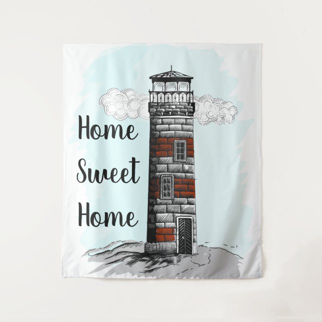 Home Sweet Home Lighthouse Tapestry (Front)