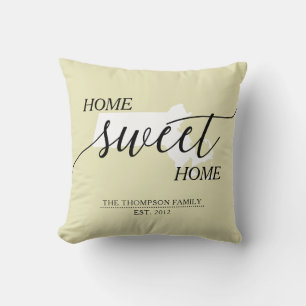Home Sweet Home Massachusetts State Cushion