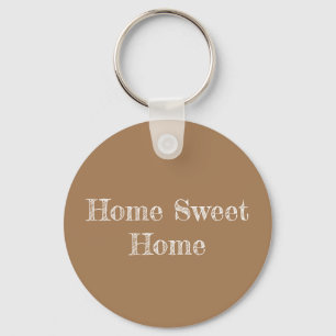 "Home Sweet Home" Metal Circle Keychain