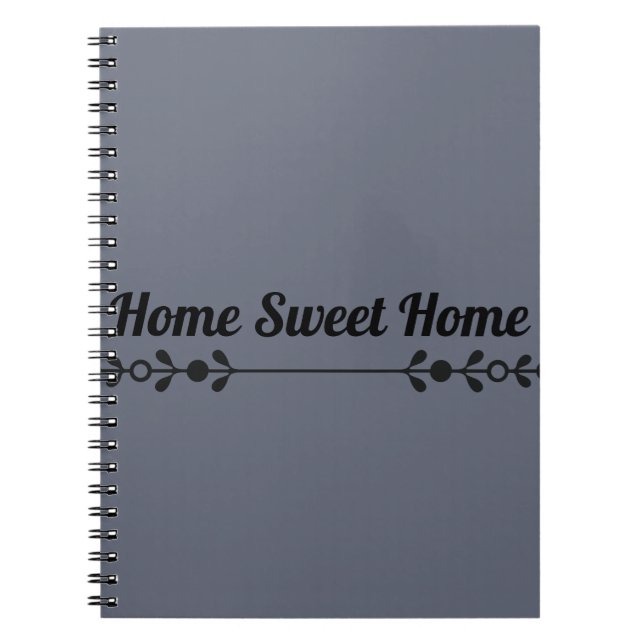 Home Sweet Home Minimal Typography Notebook (Front)