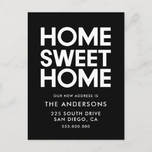Home sweet home Minimalist moving announcement Postcard