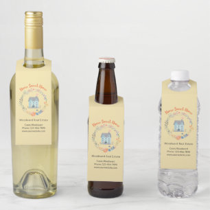 Home Sweet Home Modern Business Budget Marketing Bottle Tag