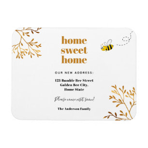 Home sweet home modern elegant moving  magnet