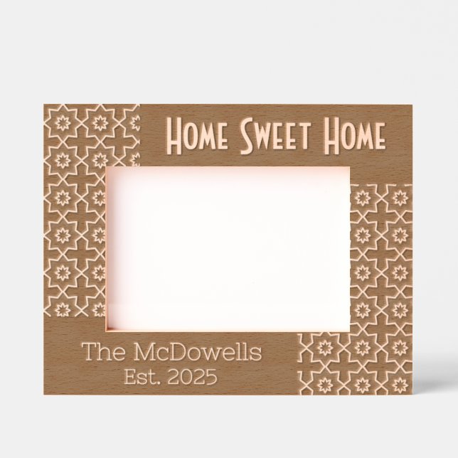 Home Sweet Home Modern Theme Etched Frames (Front)