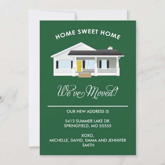 HOME SWEET HOME | MOVING ANNOUNCEMENT (Front)