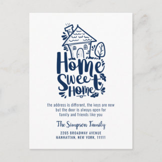 Home Sweet Home Moving Announcement Postcard