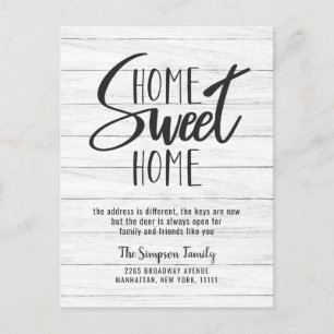 Home Sweet Home Moving Announcement Postcard