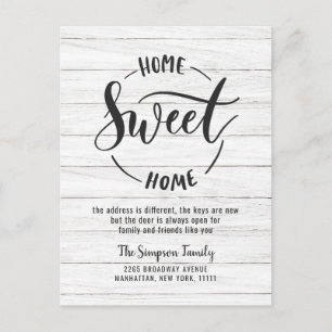 Home Sweet Home Moving Announcement Postcard