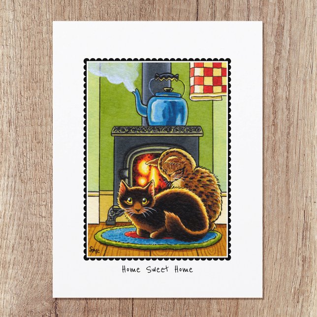 'Home Sweet Home' Moving House Cat Personalised Postcard (Creator Uploaded)