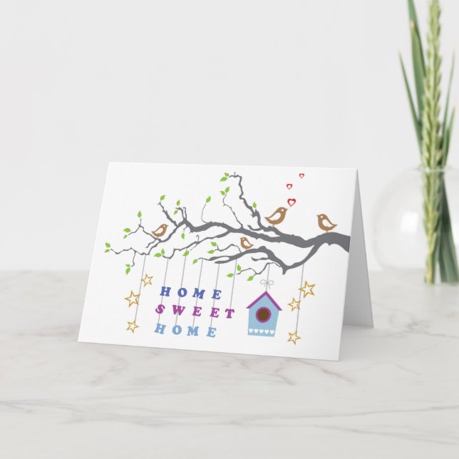 Home sweet home moving in couples greeting card (Front)