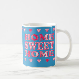 Home Sweet Home Mug: Red, White Polkas and Gingham Coffee Mug