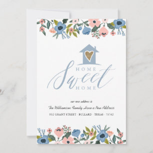 Home Sweet Home, New Address Floral Botanical Announcement