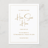 Home Sweet Home New Address Moving Announcement