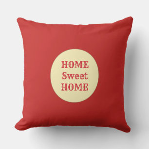 Home Sweet Home on Maroon Red Cushion