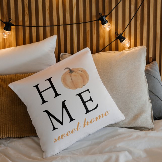 Home Sweet Home | Orange Pumpkin | Fall Season Cushion (Creator Uploaded)