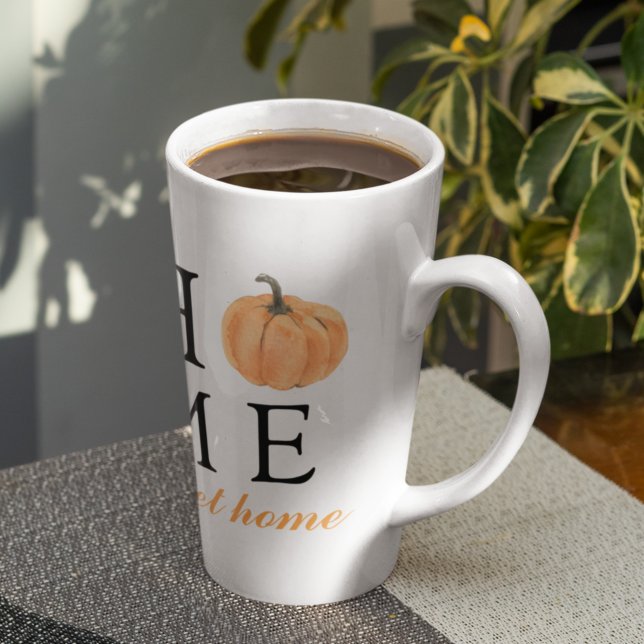 Home Sweet Home | Orange Pumpkin | Fall Season Latte Mug (Creator Uploaded)