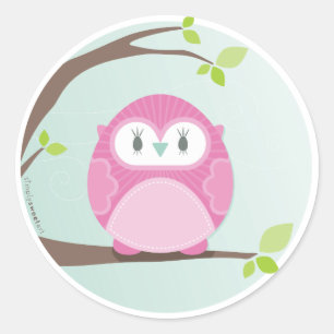 HOME SWEET HOME :: Owl in a tree 3 Classic Round Sticker