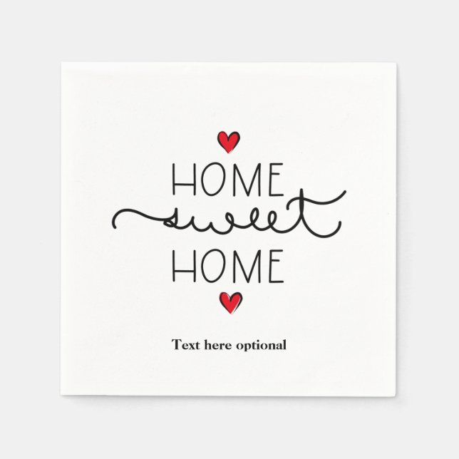 home sweet home, Paper Plate Napkin (Front)