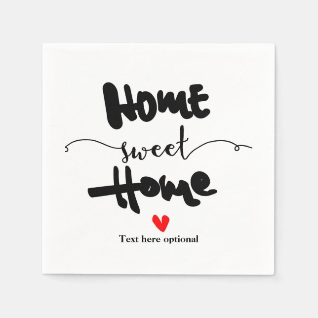 home sweet home, Paper Plate Napkins (Front)