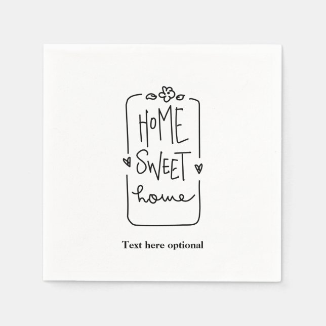 home sweet home, Paper Plate Napkins (Front)