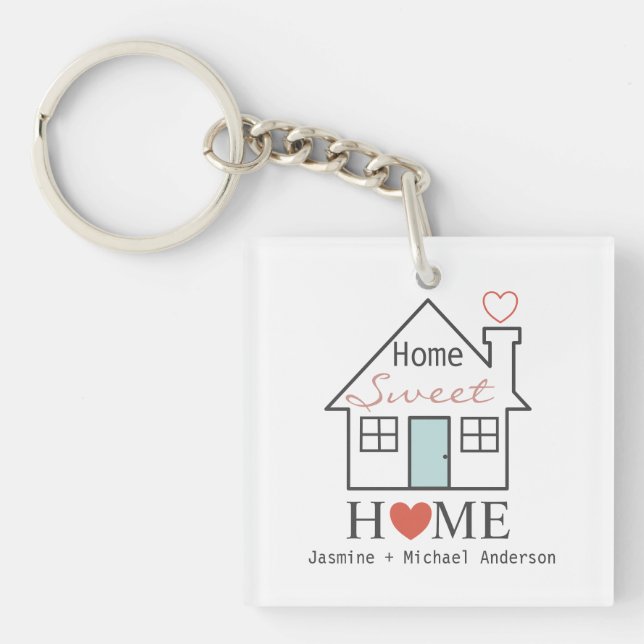 Home Sweet Home personalised Key Ring (Front)