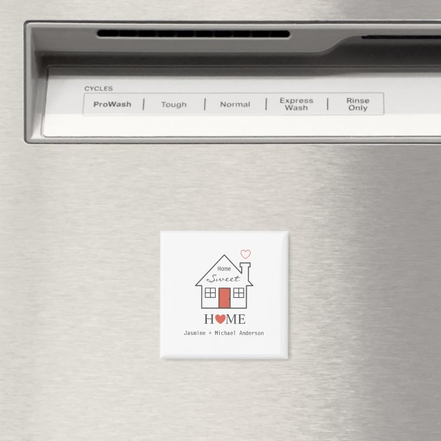 Home Sweet Home personalised Magnet (In Situ (Dishwasher))