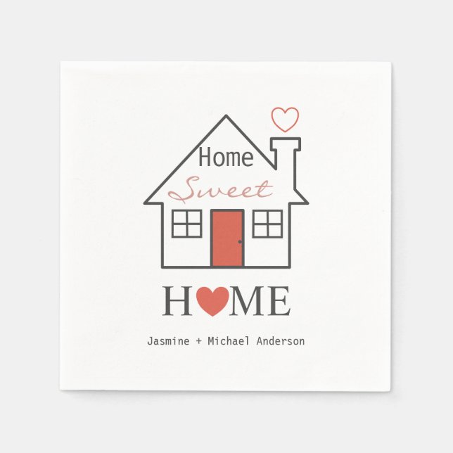 Home Sweet Home personalised Napkin (Front)