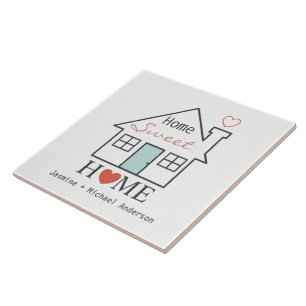 Home Sweet Home personalised Tile