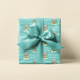 Home Sweet Home Personalised Wrapping Paper Sheets