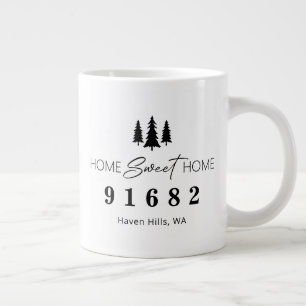 Home Sweet Home Personalised Zip Code Large Coffee Mug