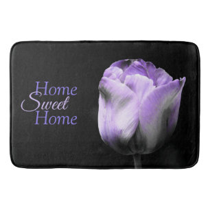Home Sweet Home Purple Tulip Bath Mat