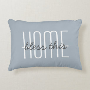 Home Sweet Home Quote Blue Customise Decorative Cushion