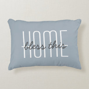 Home Sweet Home Quote Blue Customise Decorative Decorative Cushion