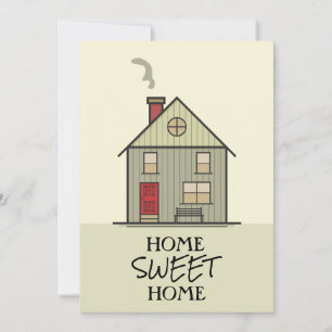 Home Sweet Home Quote Cute House Typography Thank You Card