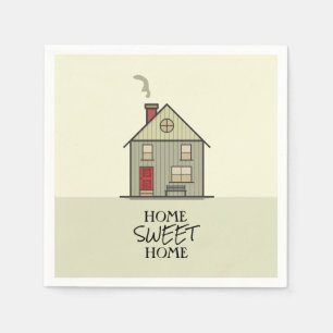 Home Sweet Home Quote Cute Housewarming House Napkin