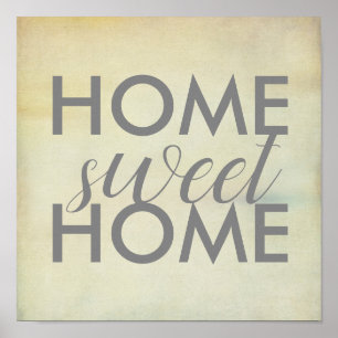 home sweet home quote poster typography design