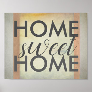 home sweet home quote  poster typography design