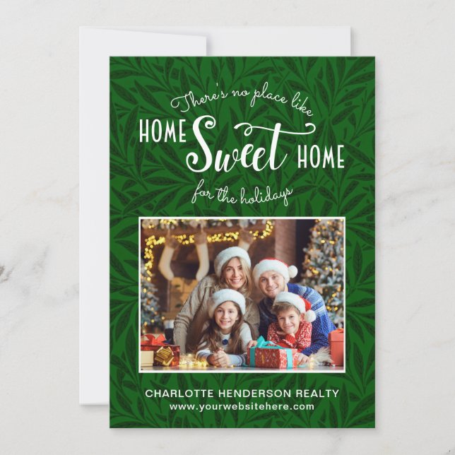 Home Sweet Home Real Estate Christmas Holiday Card (Front)