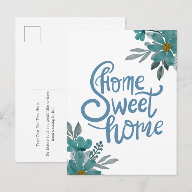 Home Sweet Home Real Estate New Owner Housewarming Postcard (Front/Back)
