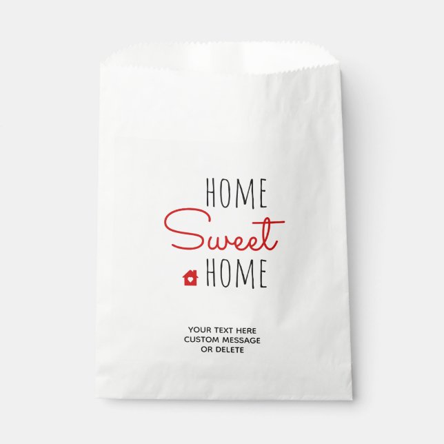 Home Sweet Home Real Estate Open House Closing Favour Bags (Front)