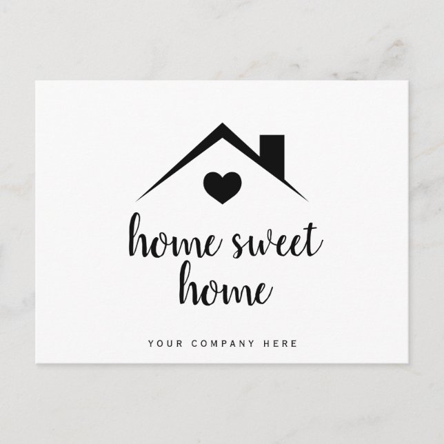 Home Sweet Home Real Estate Promotional  Postcard (Front)