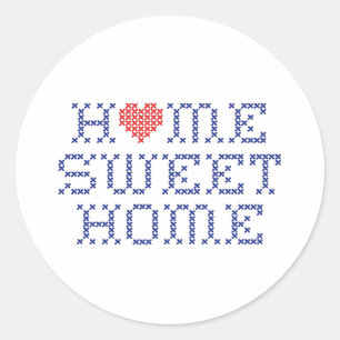 Home Sweet Home Round Stickers